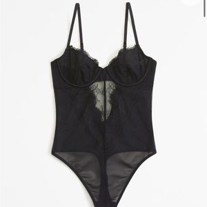 Abercrombie lace and satin bodysuit